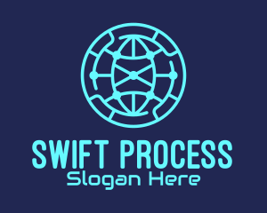 Processing - Global Tech Company Circle logo design