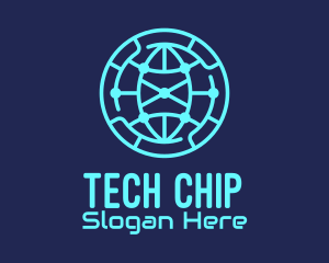 Microchip - Global Tech Company Circle logo design