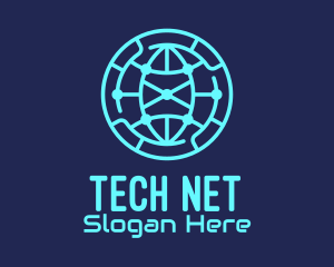 Net - Global Tech Company Circle logo design