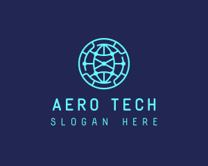 Global Tech Company Circle logo design