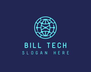 Global Tech Company Circle logo design