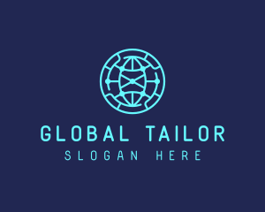 Global Tech Company Circle logo design