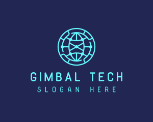 Global Tech Company Circle logo design