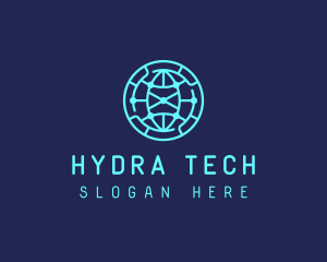 Global Tech Company Circle logo design