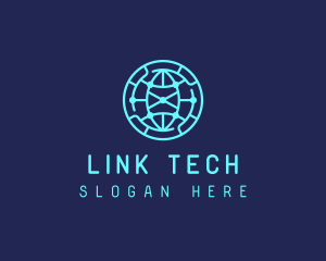 Global Tech Company Circle logo design