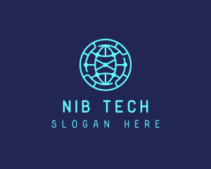 Global Tech Company Circle logo design