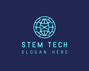 Global Tech Company Circle logo design