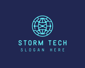 Global Tech Company Circle logo design