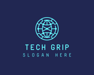 Global Tech Company Circle logo design