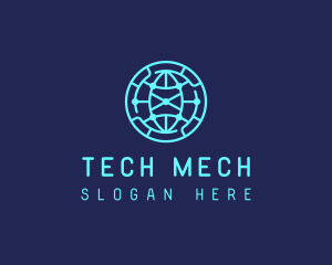 Global Tech Company Circle logo design