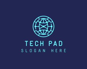 Global Tech Company Circle logo design