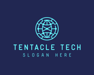 Global Tech Company Circle logo design