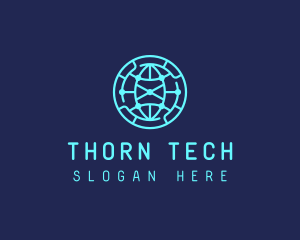 Global Tech Company Circle logo design