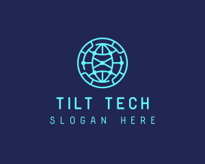 Global Tech Company Circle logo design