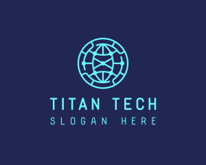 Global Tech Company Circle logo design