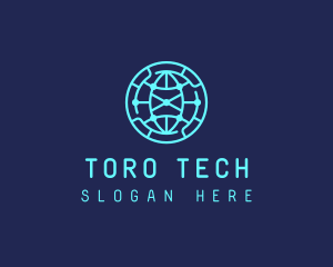 Global Tech Company Circle logo design