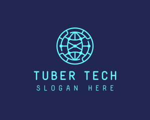 Global Tech Company Circle logo design