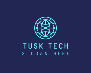 Global Tech Company Circle logo design