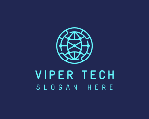 Global Tech Company Circle logo design