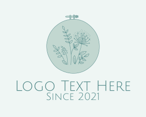 Seamstess - Blue Nature Embroidery logo design