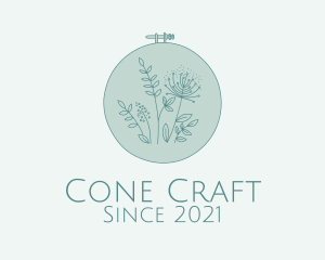 Blue Nature Embroidery  logo design