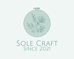 Blue Nature Embroidery  logo design