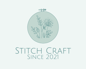 Blue Nature Embroidery  logo design