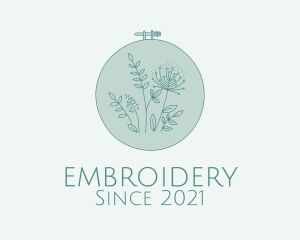 Blue Nature Embroidery  logo design