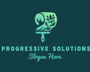 Improvement - Natural Organic Paintbrush logo design