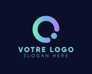 Customer Service - Gradient Digital Software Letter O logo design