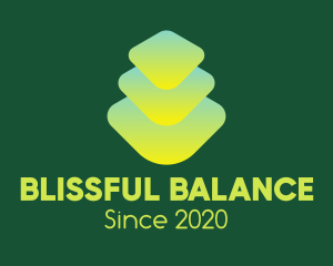 Green Gradient Zen Stones logo design