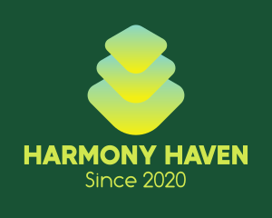 Balance - Green Gradient Zen Stones logo design