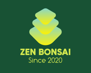 Green Gradient Zen Stones logo design