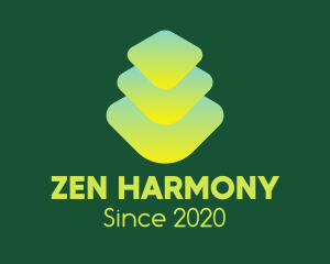 Green Gradient Zen Stones logo design