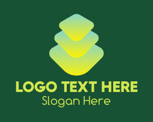 Green Gradient Zen Stones Logo