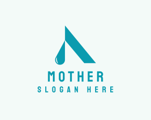 Oil - Water Droplet Letter A logo design