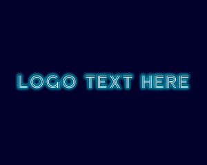Neon Light Wordmark Logo