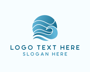 Surfing - Ocean Sea Wave logo design