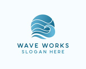 Ocean Sea Wave  logo design