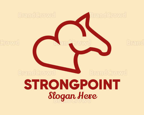 Red Horse Heart Logo