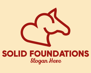 Red Horse Heart  Logo
