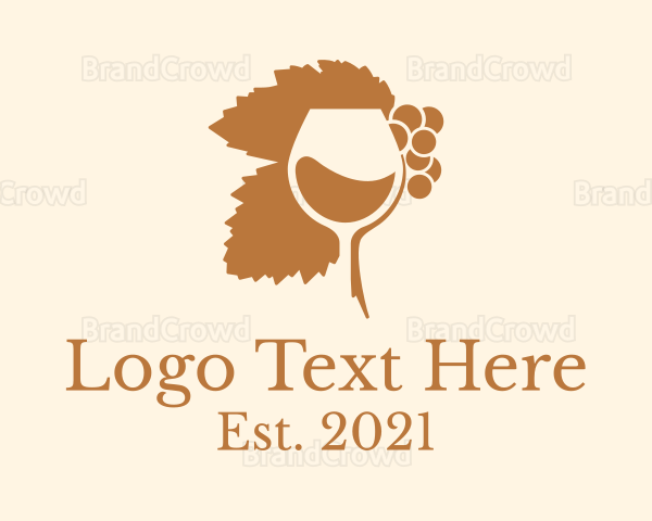 Grape Wine Glass Logo