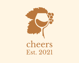 Grape Wine Glass logo design