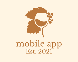Celebration - Grape Wine Glass logo design