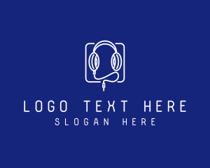 Portable - Headphones Streaming  Audio logo design