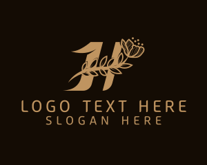 Strategist - Beautiful Floral Letter H logo design