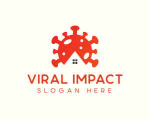 Outbreak - Virus Germ Home logo design