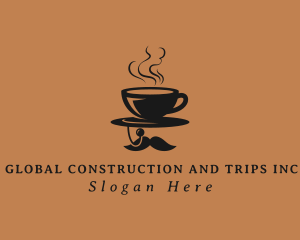 Organic - Coffee Mustache Cafe logo design