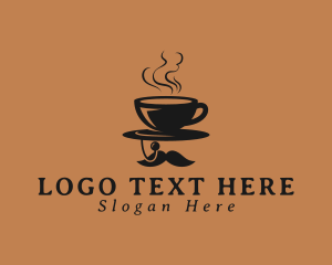 Coffee Mustache Cafe Logo