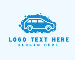 Service - Car Cleaning Bubbles logo design